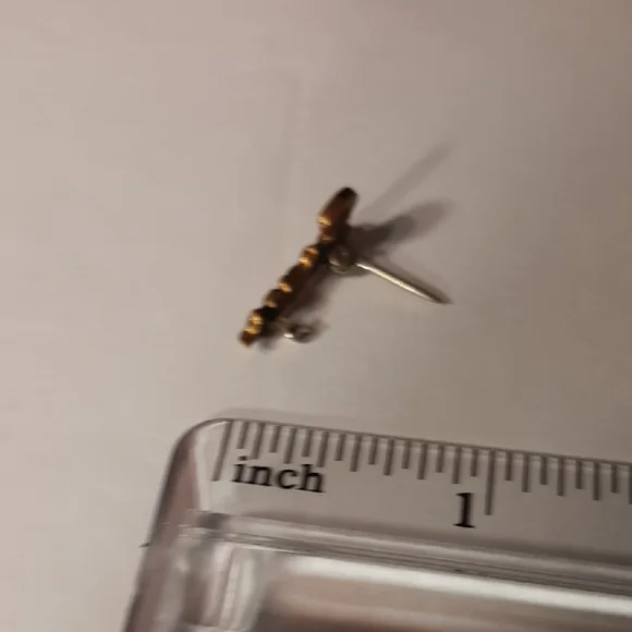 Sears Vintage 1950's Goldtone Script Micro Sized Pin - Picture 4 of 7